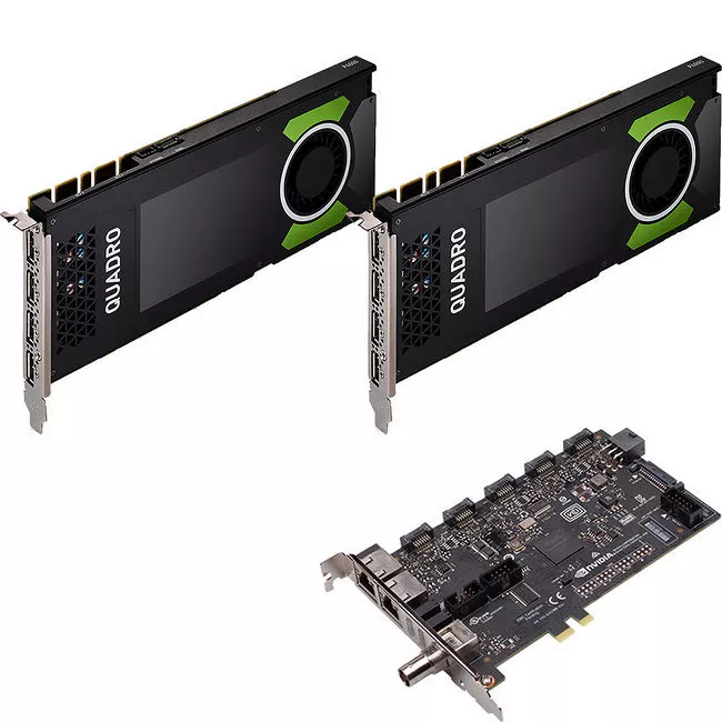 PNY VCQP4000SYNC-2P4KIT NVIDIA Quadro P4000 8 GB Graphic Card + Sync II Turnkey Kit