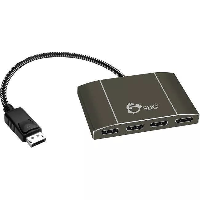 SIIG CE-DP0E12-S1 DisplayPort 1.2 to 4-Port DisplayPort MST Splitter Adapter