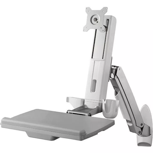 StarTech WALLSTS1 Wall Mounted Sit Stand Desk - For Single Monitor up to 24in - Height Adjustable