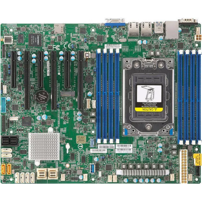 Supermicro MBD-H11SSL-NC-B Server Motherboard - 1x Socket SP3 - AMD 8x DDR4 - RAID - 1x M.2 - 3x PCIe x16 - ATX