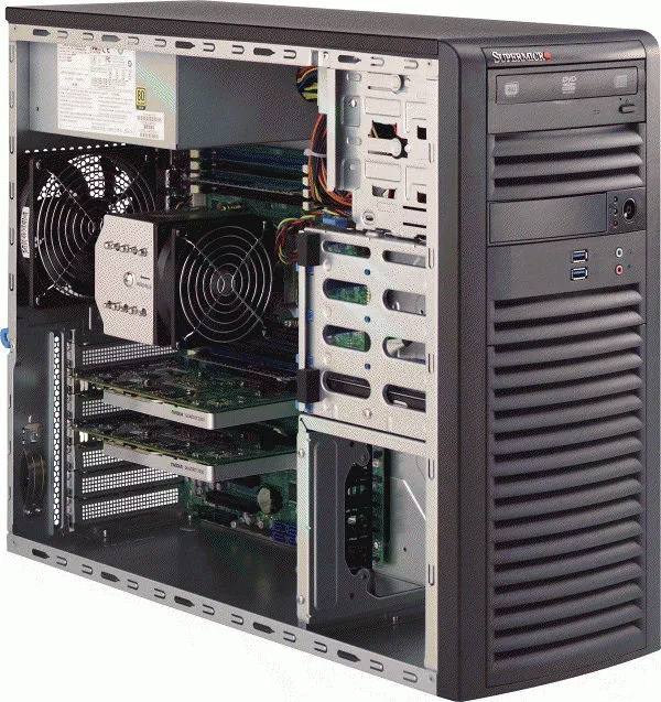Supermicro SYS-5038A-I 3U Mid-tower Barebone - Intel C612 Chipset - Socket R3 LGA-2011 - 1 x CPU