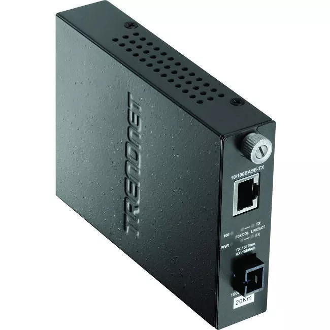TRENDnet TFC-110S20D3I 100Base-TX to 100Base-FX Dual Wavelength Single Mode SC Fiber Converter