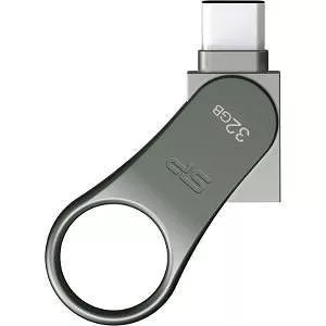 Silicon Power SP032GBUC3C80V1S 32 GB USB 3.0 (USB 3.1 Gen1) Type C Swivel Dual Flash Drive