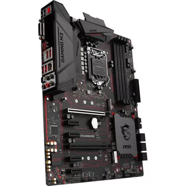 MSI H270 GAMING M3 Desktop Motherboard - 1x Socket H4 LGA-1151 - Intel H270 - 4x DDR4 - RAID - 2x PCIe x16 - ATX
