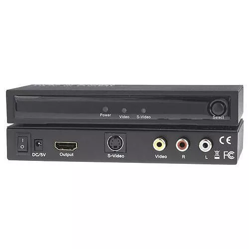 KanexPro HDCVRYW Composite or S-Video with Audio to HDMI Converter