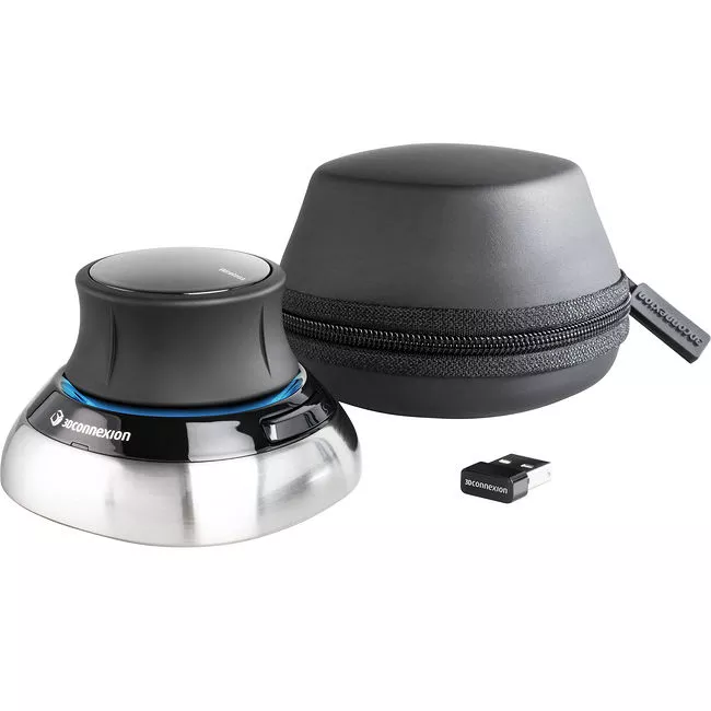 3Dconnexion 3DX-700066 SpaceMouse Wireless W/ Carry Case & Universal Receiver