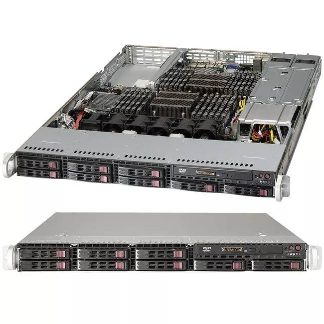 Supermicro SYS-1027R-WRFT+ 1U Rack Barebone -Intel C606 Chipset -Socket R LGA-2011 -2x CPU Support
