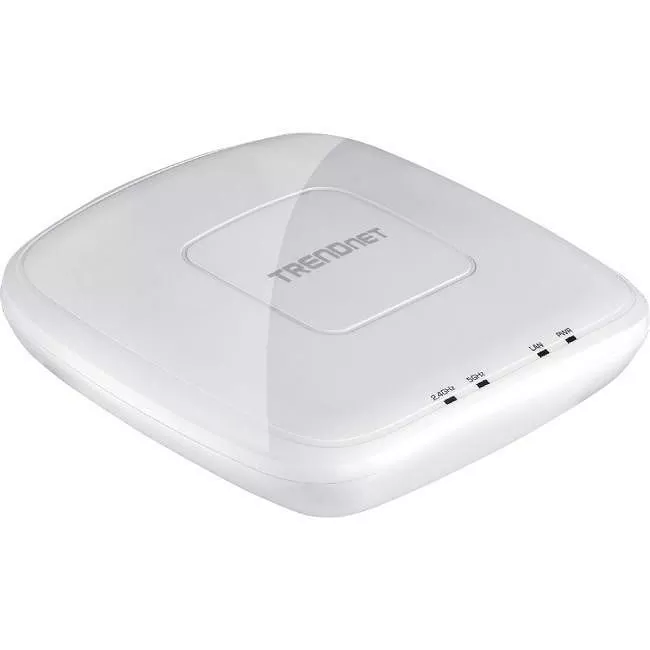 TRENDnet TEW-825DAP AC1750 Dual Band PoE Access Point, 1300Mbps WiFi AC+450 Mbps WiFi N, WDS Bridge, WDS Station, Repeater Modes, Band Steering, WiFi Traffic Shaping, IPv6, White,