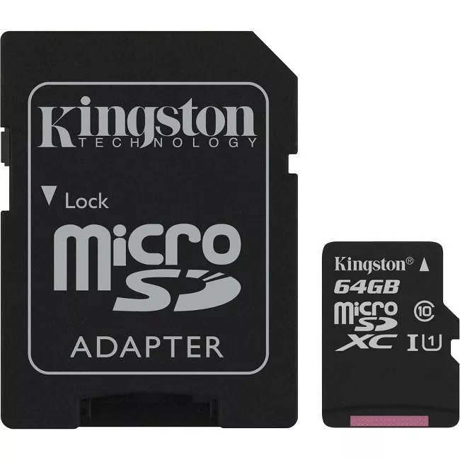 Kingston SDCS/64GB Canvas Select 64 GB Class 10/UHS-I (U1) microSDXC Card