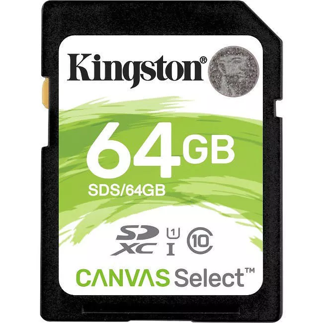 Kingston SDS/64GB Canvas Select 64 GB SDXC Class 10/UHS-I (U1) Card