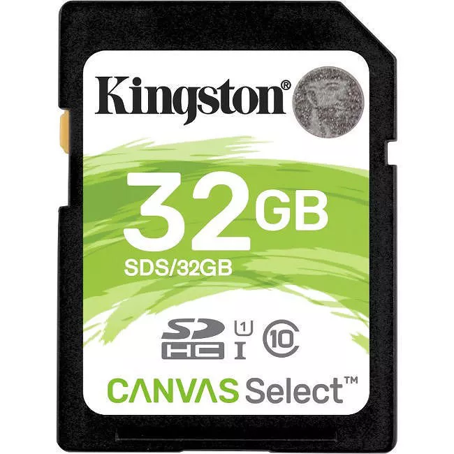 Kingston SDS/32GB Canvas Select 32 GB Class 10/UHS-I (U1) SDHC