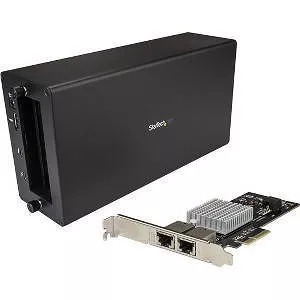 StarTech BNDTB310GNDP External PCIe Enclosure plus Card - Thunderbolt 3 to 2-port 10GbE NIC Chassis