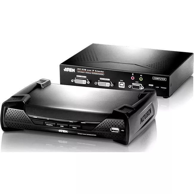ATEN KE6940KIT01 USB DVI-I Dual Display KVM Over IP Extender-TAA Compliant