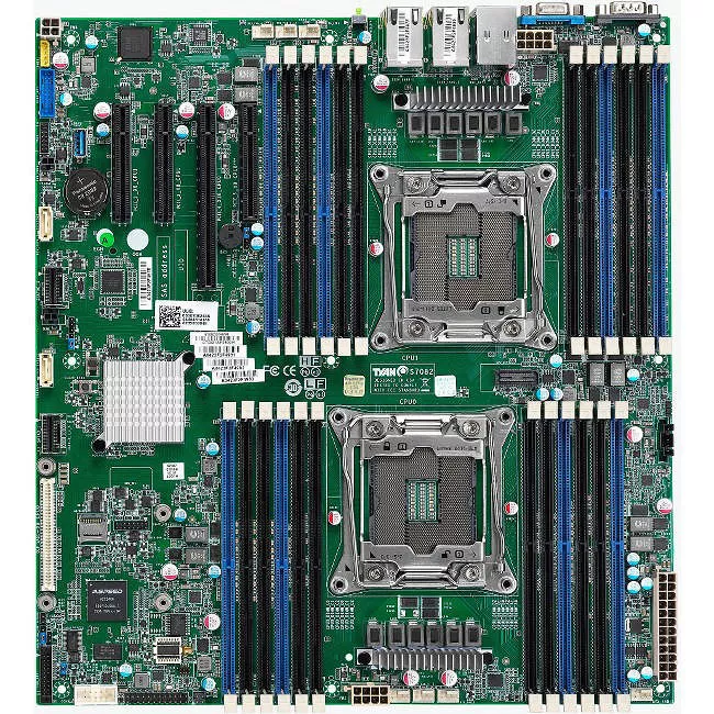MiTAC S7082GM4NR Server Motherboard - 2x Socket R LGA-2011 - Intel C612 - 24x DDR4 - RAID - 1x PCIe x16 - SSI EEB