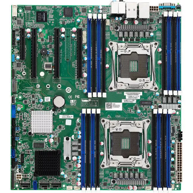 MiTAC S7070WA2NR Workstation Motherboard - 2x Socket R LGA-2011 - Intel C612 - 16x DDR4 - RAID - 3x PCIe x16 - SSI EEB