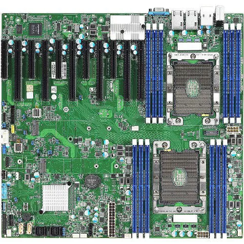 MiTAC S7105AGM2NR-2T Workstation Motherboard - 2x Socket P LGA-3647 - Intel C621 - 12x DDR4 - RAID - 2x M.2 - 6x PCIe x16 - Proprietary Form Factor
