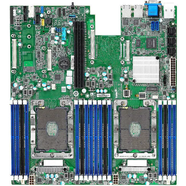 MiTAC S7106GM2NR Server Motherboard - 2x Socket P LGA-3647 - Intel C621 - 16x DDR4 - RAID - 1x M.2 - EATX