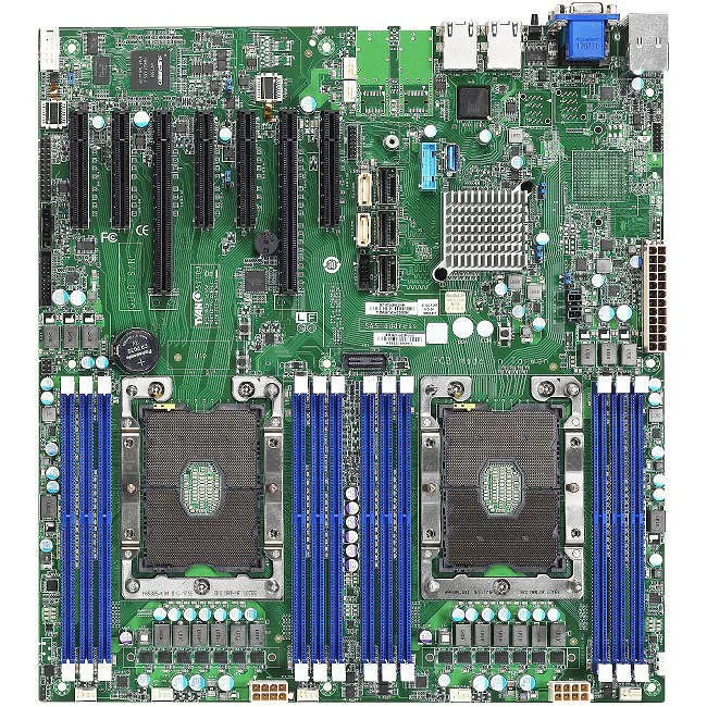 MiTAC S7103GM2NR Server Motherboard - 2x Socket P LGA-3647 - Intel C621 - 12x DDR4 - RAID - 2x PCIe x16 - EATX