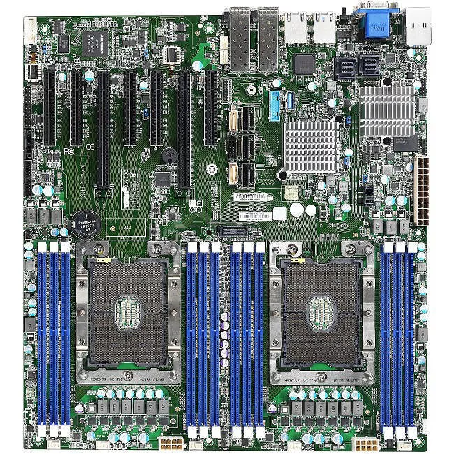 MiTAC S7103WGM2NR Server Motherboard - 2x Socket P LGA-3647 - Intel C621 - 12x DDR4 - RAID - 2x PCIe x16 - EATX