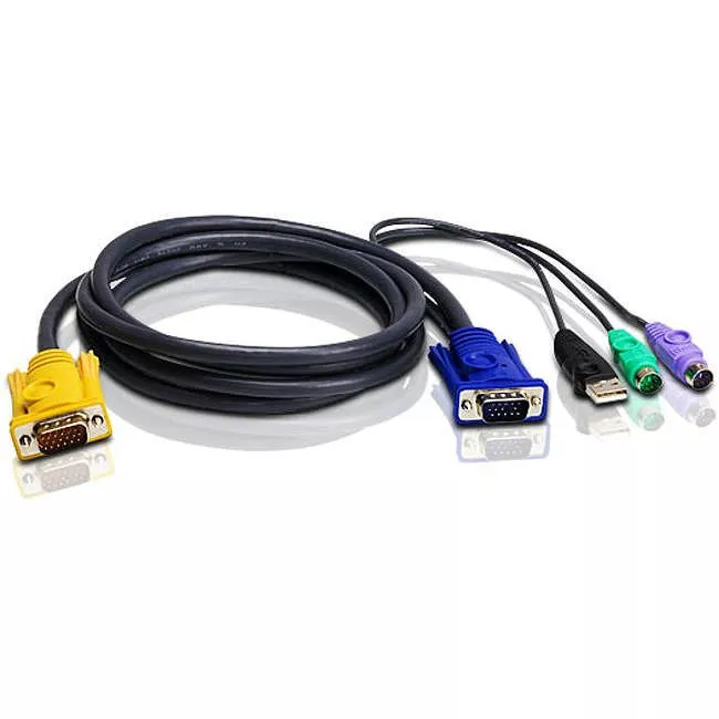 ATEN 2L5303UP 10 Ft. USB-PS/2 Combo KVM Cable