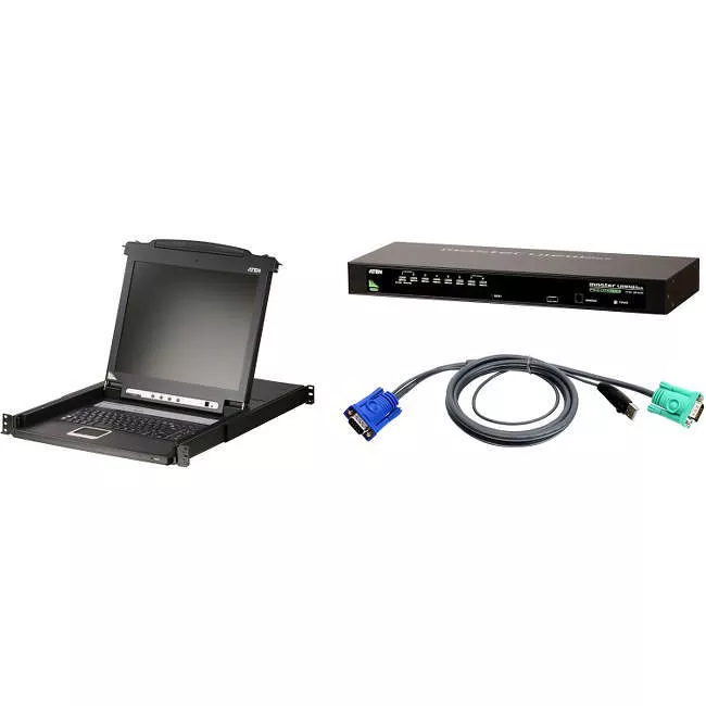 ATEN CLCS1308MUKIT 17" LCD Console 8-port USB KVM Switch