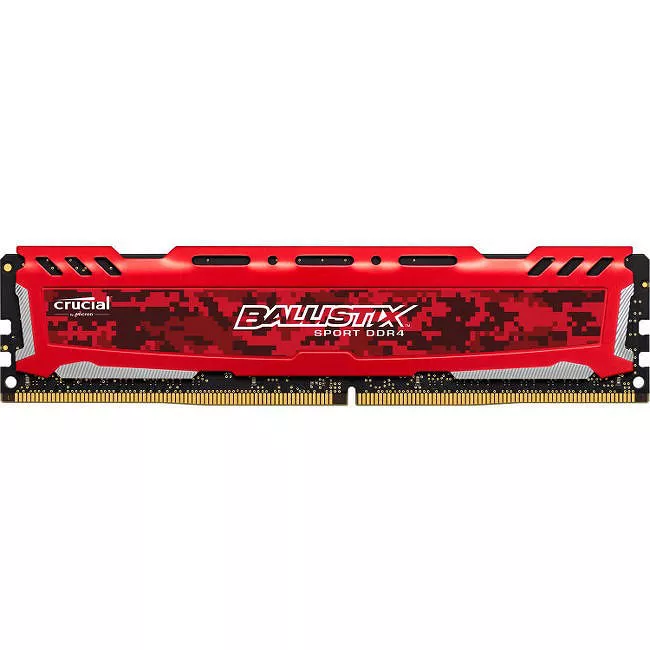 Crucial BLS8G4D26BFSEK Ballistix Sport LT Red 8GB DDR4-2666 UDIMM - Non-ECC - Unbuffered