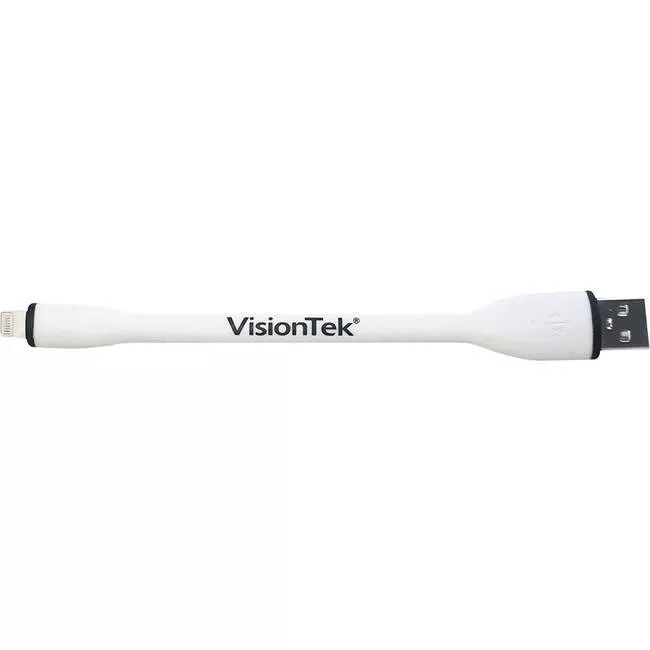 VisionTek 901098 Lightning to USB Flex Cable-White -