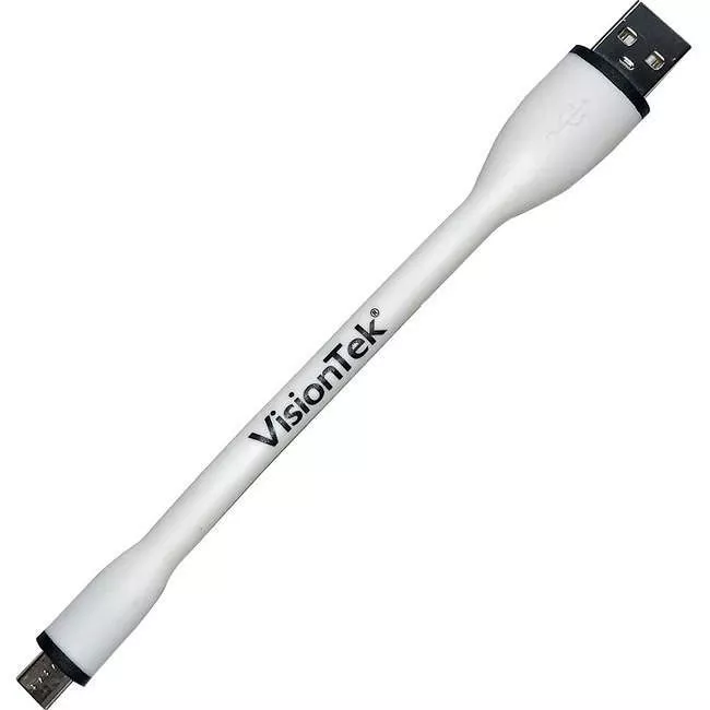 VisionTek 901100 Micro USB to USB Flex Cable-White -