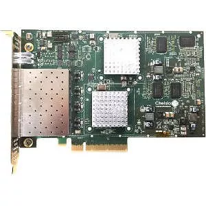 Chelsio T6425-CR 4-Port 10/25GbE Half Size UWire Adapter W/ PCI-E x8 Gen 3, 32K conn. SFP28 Conn.