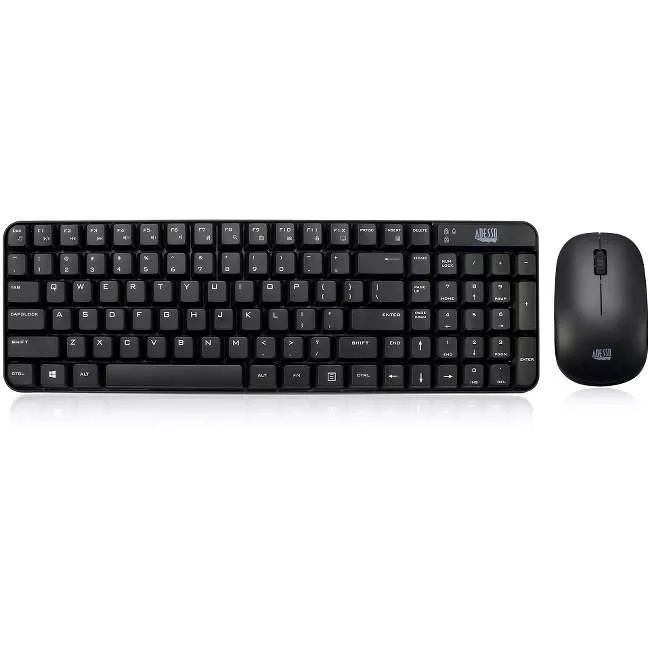 Adesso WKB-1200CB Wireless Spill Resistant Compact Keyboard & Mouse Combo