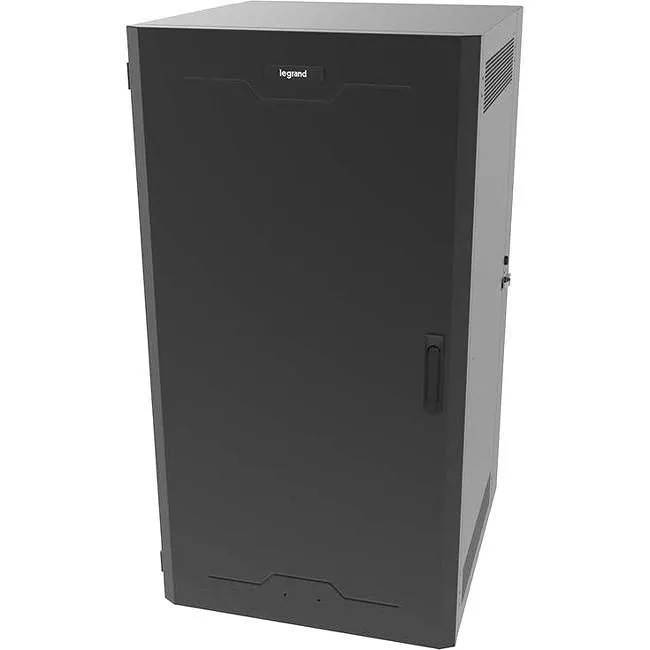 C2G SWM12RUSD-26-26 12RU Wall-Mount Cabinet with Solid Door - Black - TAA