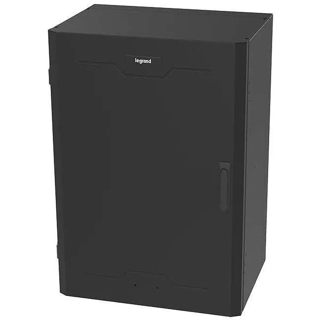 C2G VWMFD-4RU-36-B 4RU Vertical Wall-Mount Cabinet with Full Door - 36in Height TAA