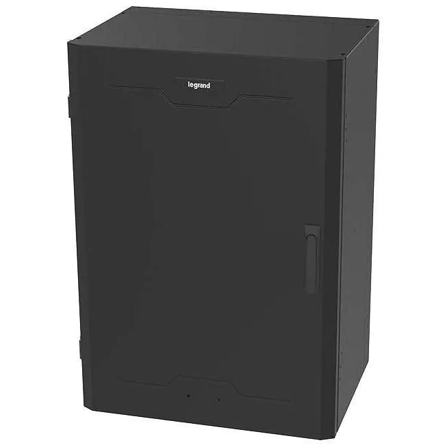 C2G VWMFD-8RU-36-B 8RU Vertical Wall-Mount Cabinet with Full Door - 36in Height TAA