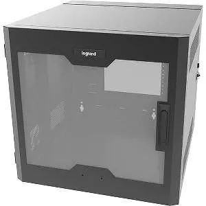 C2G SWM12RUPL-26-26 12RU Wall-Mount Cabinet with Plexiglass Door-Black-TAA