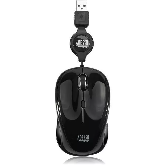 Adesso IMOUSE S8B USB Illuminated Retractable Mini Mouse 