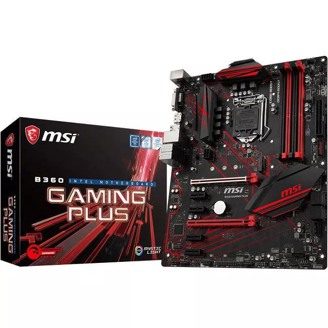 MSI B360GPLUS Desktop Motherboard - 1x Socket H4 LGA-1151 - Intel B360 - 4x DDR4 - 1x M.2 - 2x PCIe x16 - ATX