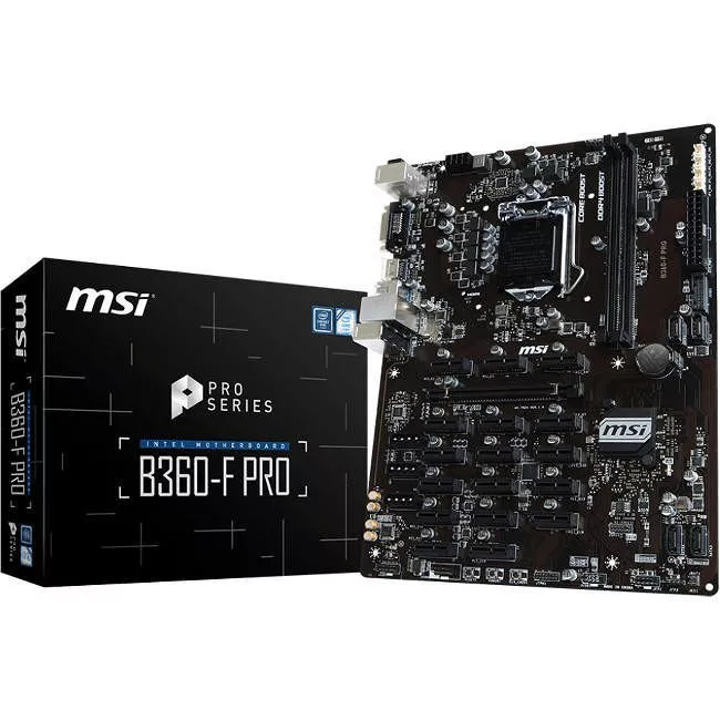 MSI B360FPRO Desktop Motherboard - 1x Socket H4 LGA-1151 - Intel B360 - 2x DDR4 - 1x PCIe x16 - ATX