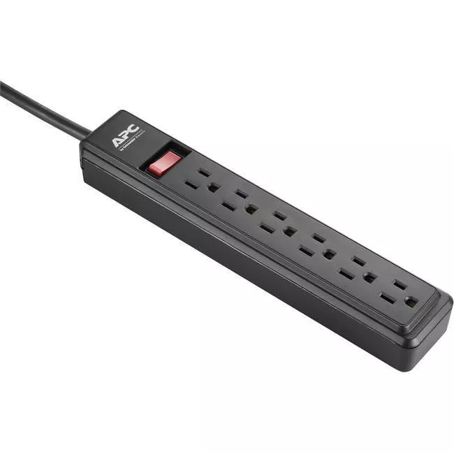 APC PZ62B Power Strip 6 Outlet 2 Foot Cord 120V Black