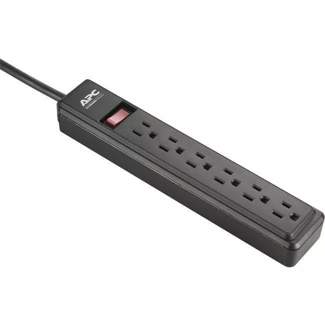 APC PZ62BDP Power Strip 6 Outlet 2 Foot Cord Dual Pack Black