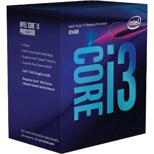 Intel BX80684I38300 Core i3 i3-8300 Processor - 62 W - 3.70 GHz - Socket H4 LGA-1151 - 4 Core