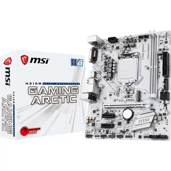 MSI H310MGARC Desktop Motherboard - 1x Socket H4 LGA-1151 - Intel H310 - 2x DDR4 - 1x M.2 - 1x PCIe x16 - Micro ATX