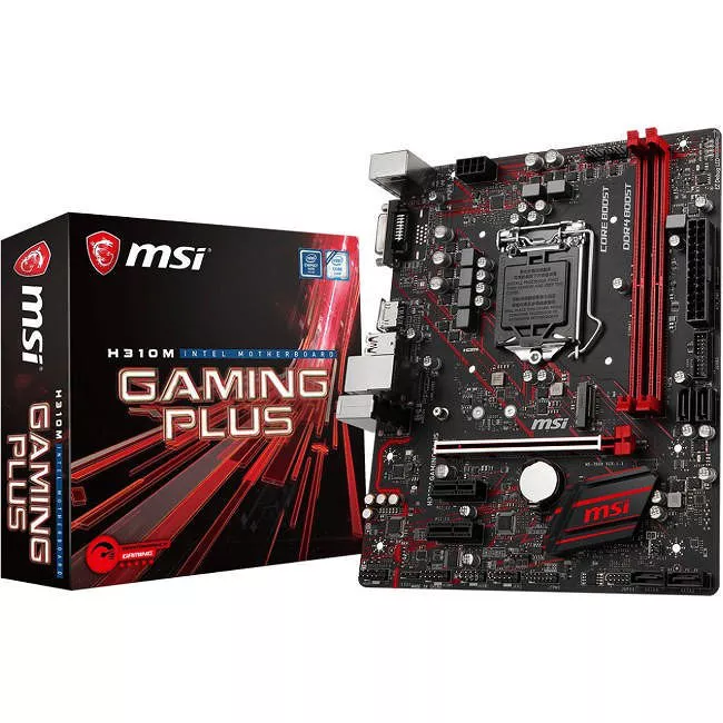 MSI H310MGPLUS Desktop Motherboard - 1x Socket H4 LGA-1151 - Intel H310 - 2x DDR4 - 1x M.2 - 1x PCIe x16 - Micro ATX