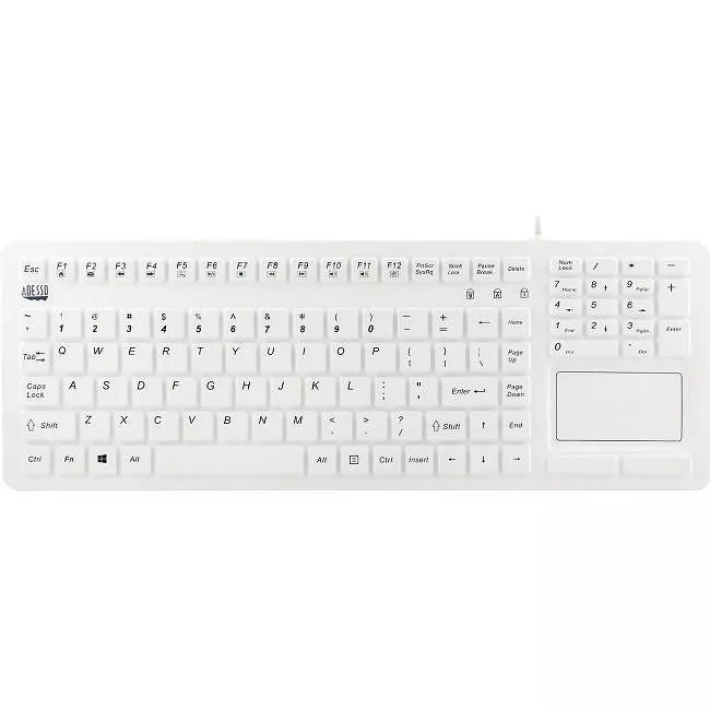 Adesso AKB-270UW SlimTouch 270 - Antimicrobial Waterproof Touchpad Keyboard