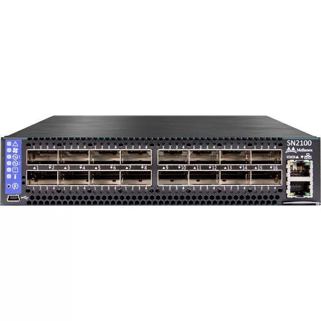 Mellanox MSN2100-CB2R Spectrum Based 100 GbE 1U Open Ethernet Switch w/ MLNX-OS, 16 QSFP28 Ports
