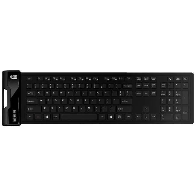 Adesso AKB-232UB SlimTouch 232 Antimicrobial Waterproof Flex Keyboard (Full Size)