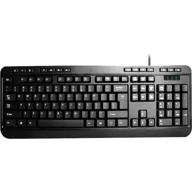 Adesso AKB-132PB Spill-Resistant Multimedia Desktop Keyboard (PS/2)