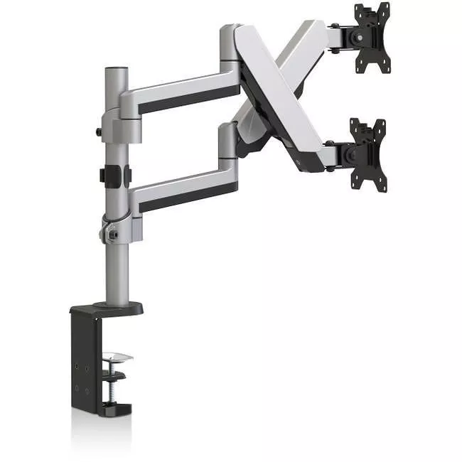 V7 DM1DTAS-1N Desk Dual Stack Touch Adjust Mount for Monitor - Silver