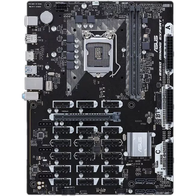 ASUS B250 MINING EXPERT Desktop Motherboard - 1x Socket H4 LGA-1151 - Intel B250 - 2x DDR4 - 1x PCIe x16 - ATX