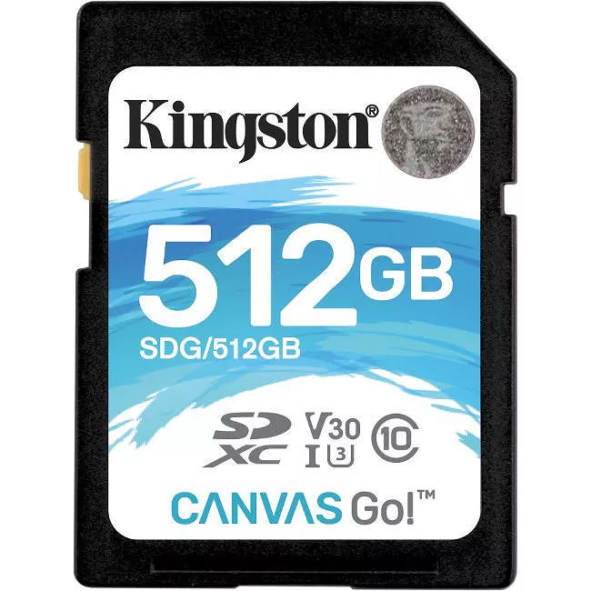 Kingston SDG/512GB Canvas Go! 512 GB SDXC Class 10/UHS-I (U3) Card
