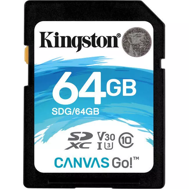 Kingston SDG/64GB Canvas Go! 64 GB SDXC Class 10/UHS-I (U3) Card